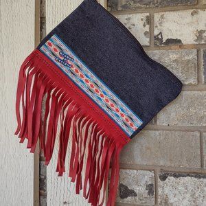 Custom canvas clutch